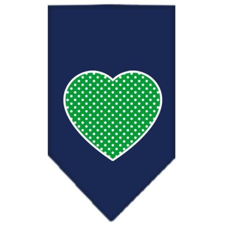 UNCONDITIONAL LOVE Green Swiss Dot Heart Screen Print Bandana Navy Blue large UN812509